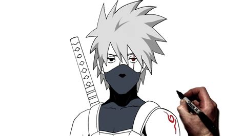 kakashi sketch|kakashi easy drawing step by.